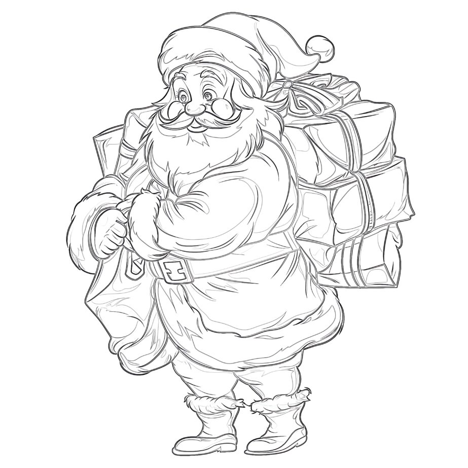 Free Printable Coloring Pages Of Santa Claus