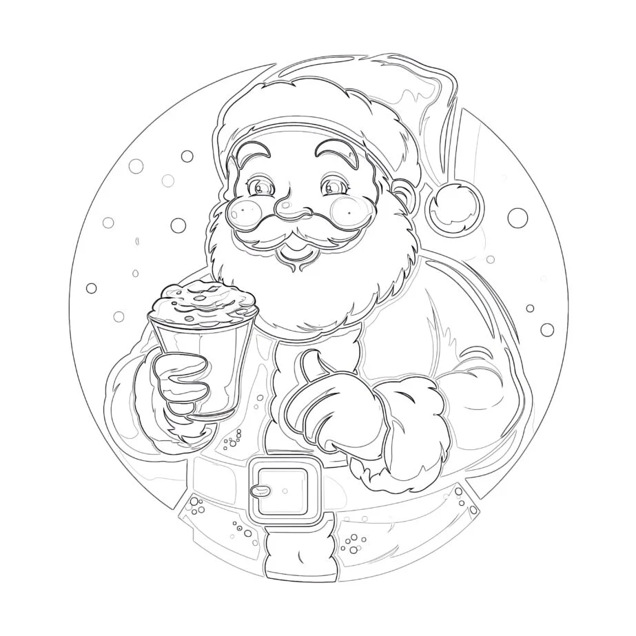 Free Printable Santa Claus Coloring Pages | Coloring Pages Mimi Panda