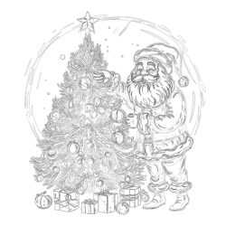 Free Santa Claus Pictures To Color - Printable Coloring page