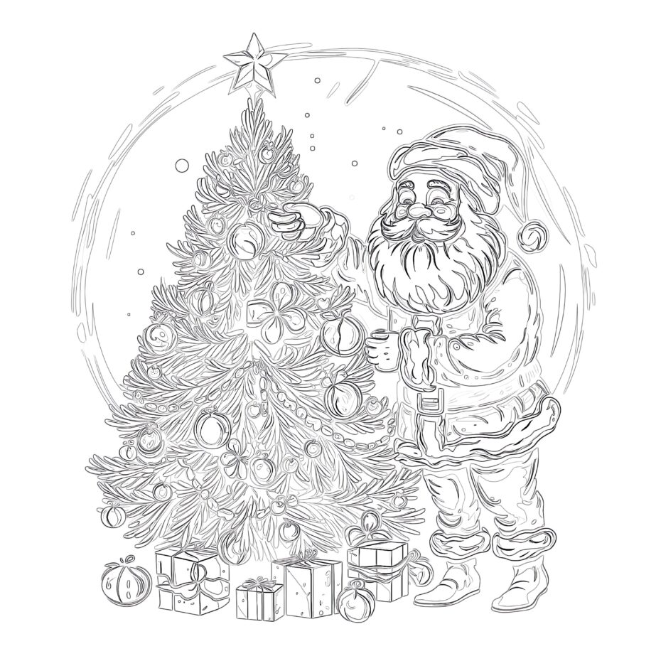 Free Santa Claus Pictures To Color