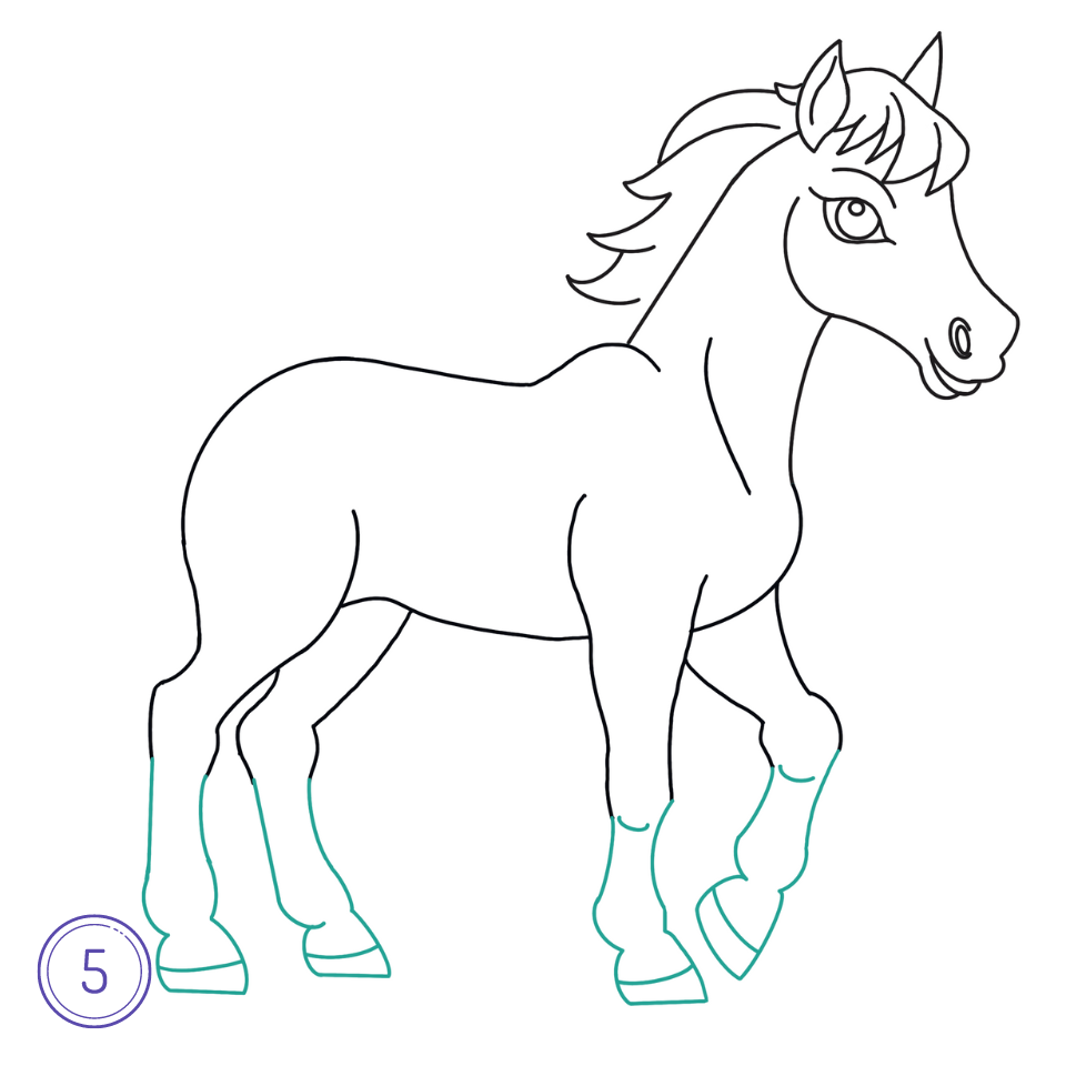 How to Draw a Horse Step 5