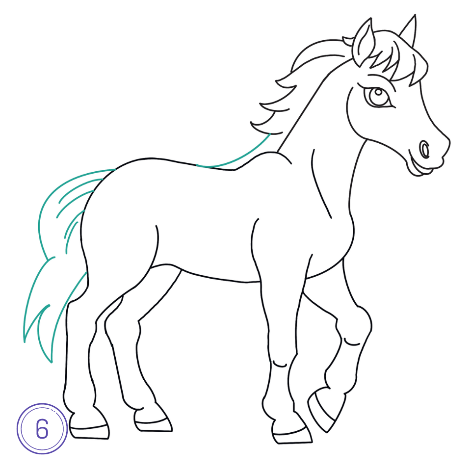 How to Draw a Horse Step 6