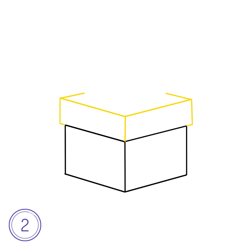 How to Draw a Present Step 2