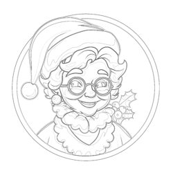 Mrs Claus Coloring - Printable Coloring page