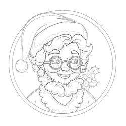 Mrs Claus Coloring - Printable Coloring page