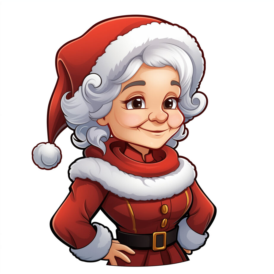 Mrs Claus Colouring Pages 2