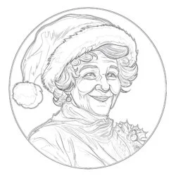 Mrs Santa Claus Coloring Pages - Printable Coloring page