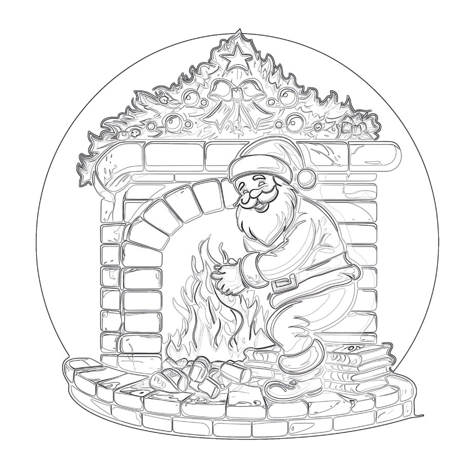 Picture Of Santa Claus For Colouring