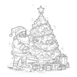 Pictures To Color Of Santa Claus - Printable Coloring page