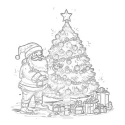 Pictures To Color Of Santa Claus - Printable Coloring page