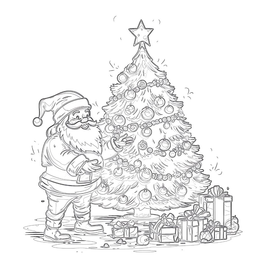 Pictures To Color Of Santa Claus