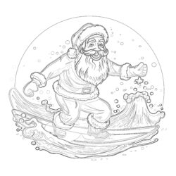 Printable Coloring Page Santa Coloring Page - Printable Coloring page