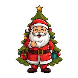 Printable Coloring Pages Of Santa Claus - Origin image