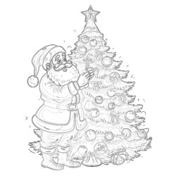 Printable Picture Of Santa Claus - Printable Coloring page