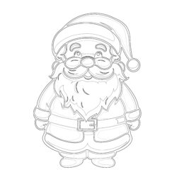 Santa Christmas Coloring - Printable Coloring page