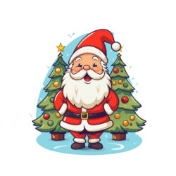 Santa Claus Colour In Coloring Page - Origin image