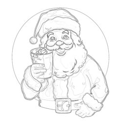 Santa Claus Colouring Pages Printable - Printable Coloring page