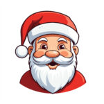 Santa Claus Face Coloring Page 2