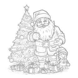 Santa Claus Images To Color - Printable Coloring page