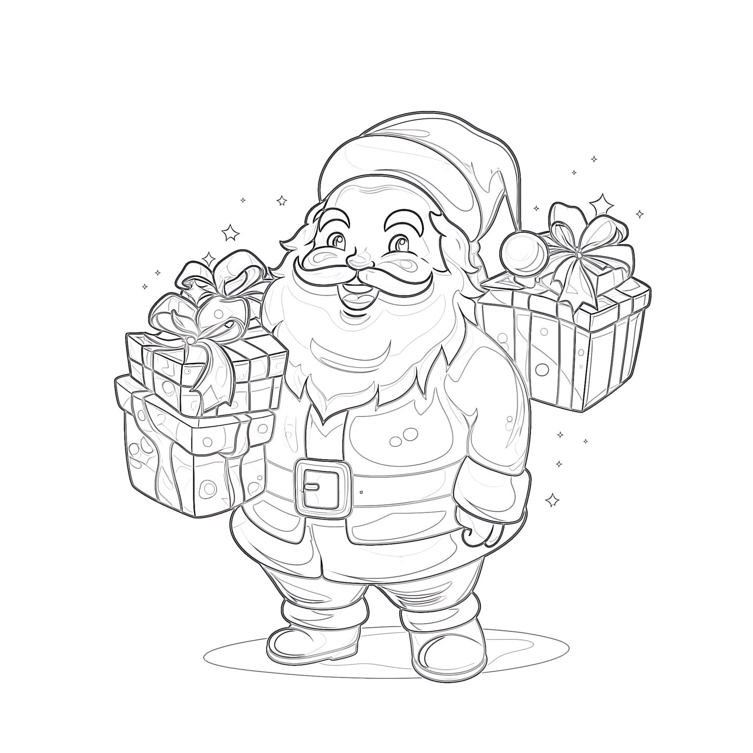 Santa Claus Pictures Coloring Sheets | Coloring Pages Mimi Panda