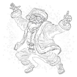 Santa Claus Pictures To Color And Print - Printable Coloring page