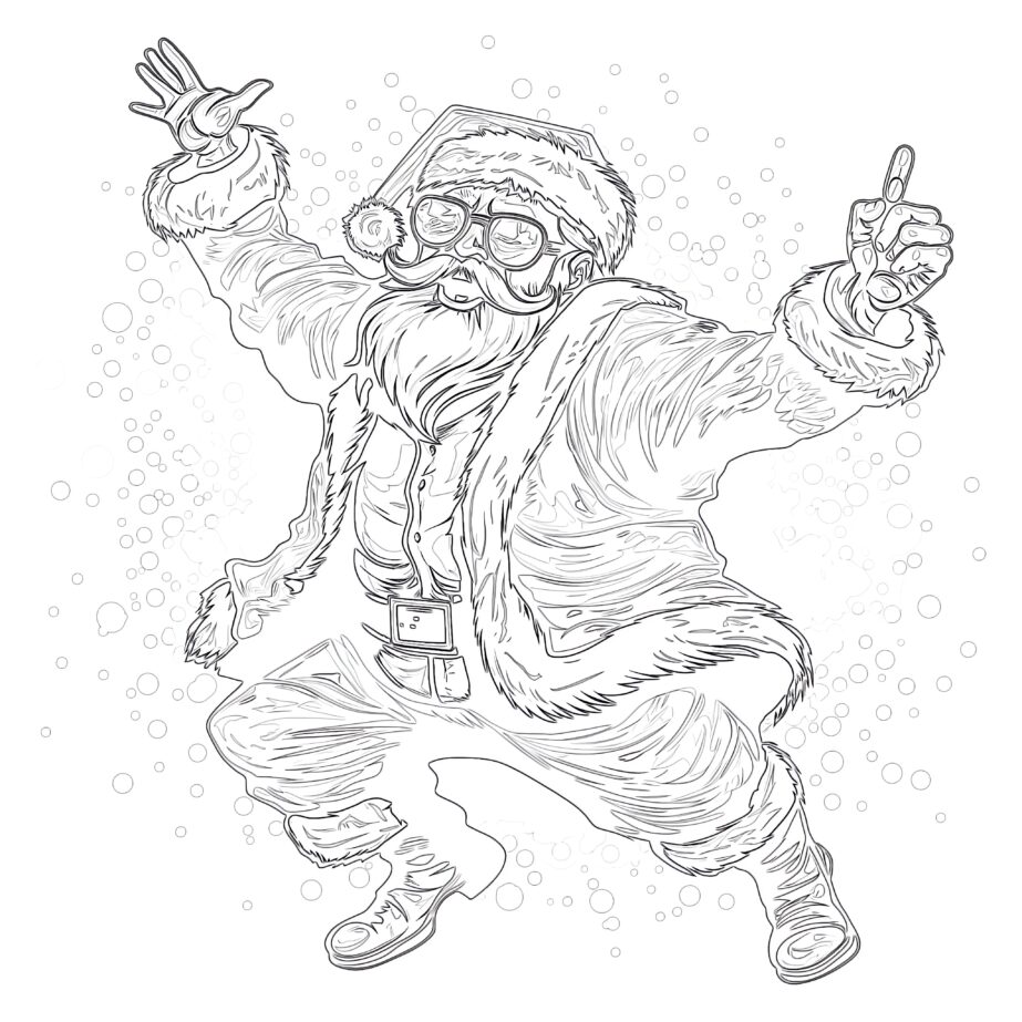 Santa Claus Pictures To Color And Print