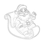 Santa Claus Sleigh Coloring Pages