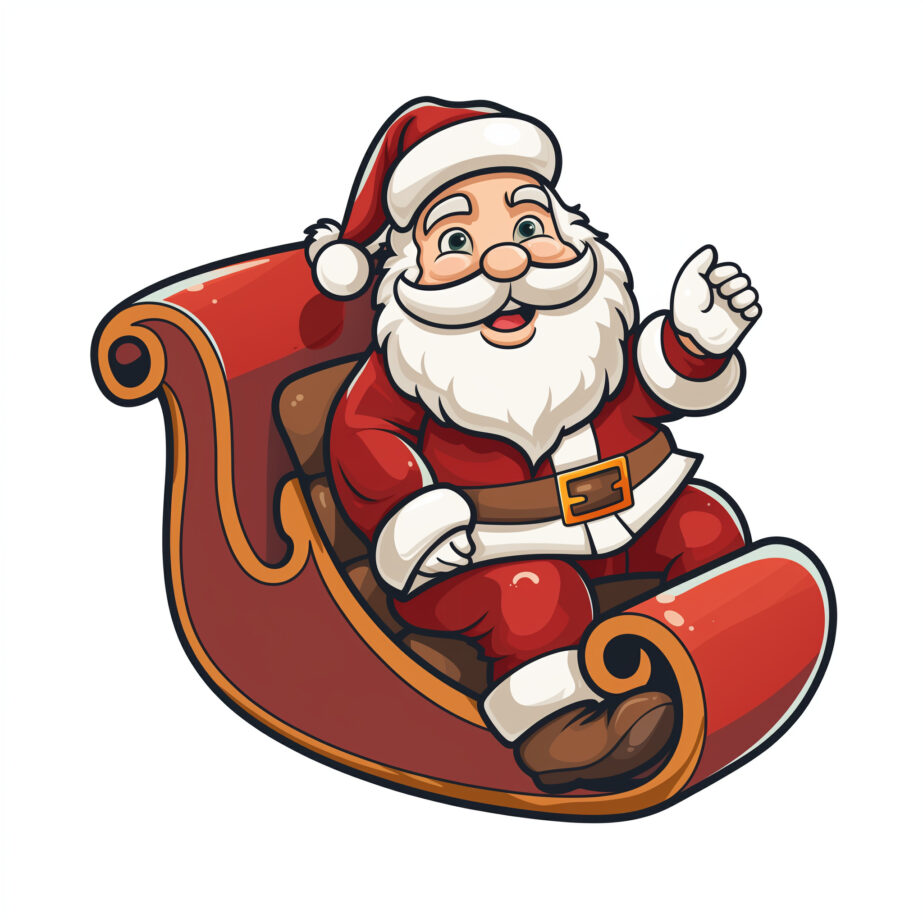 Santa Claus Sleigh Coloring Pages 2