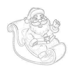 Santa Claus Sleigh Coloring Pages - Printable Coloring page