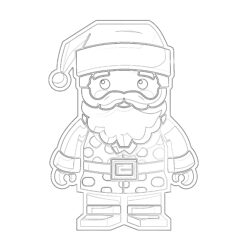 Santa Colouring In Picture - Printable Coloring page