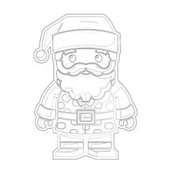 Santa Colouring In Picture - Printable Coloring page