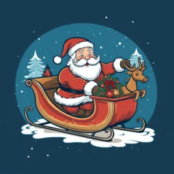 Santas Sleigh Coloring Page - Origin image