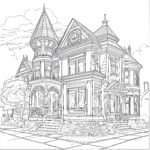 Victorian Houses Coloring Pages