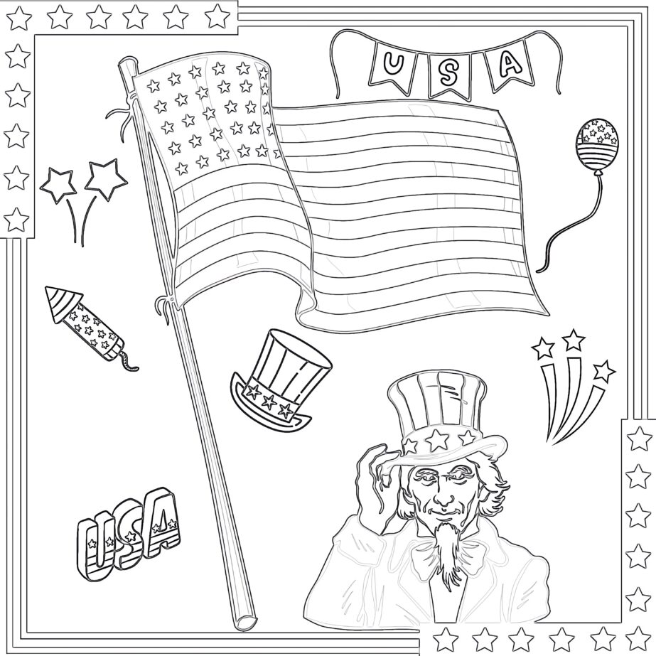 Best Flag Coloring Page