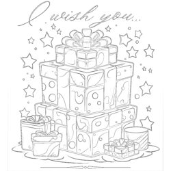 Best Present Coloring Page - Printable Coloring page