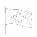 Canadian Flag Colouring Page