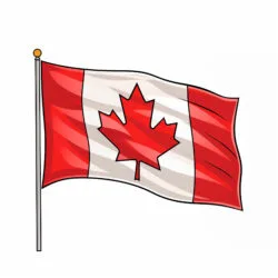 Canadian Flag Colouring Page - Origin image