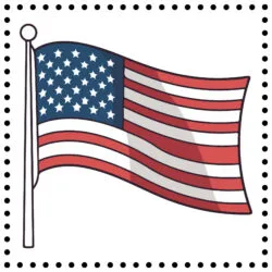 Coloring Book American Flag - Origin image