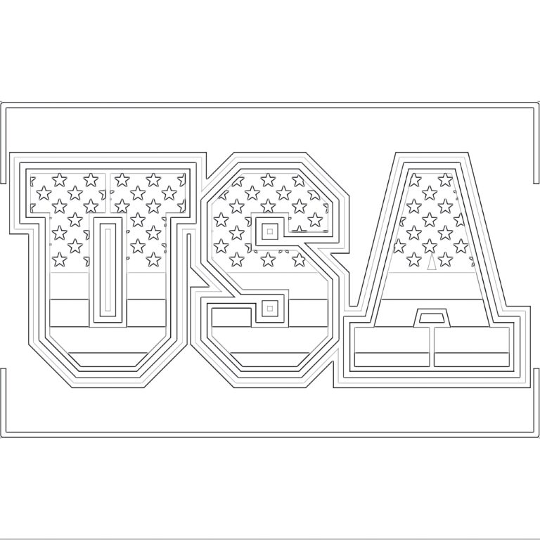 Printable American Flag Coloring Page Coloring Pages Mimi Panda