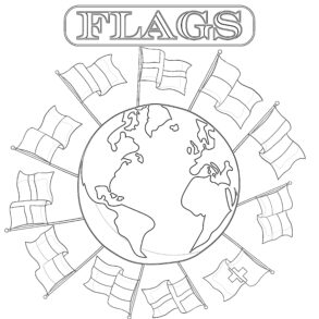 Coloring Pages Flags Of The World | Coloring Pages Mimi Panda