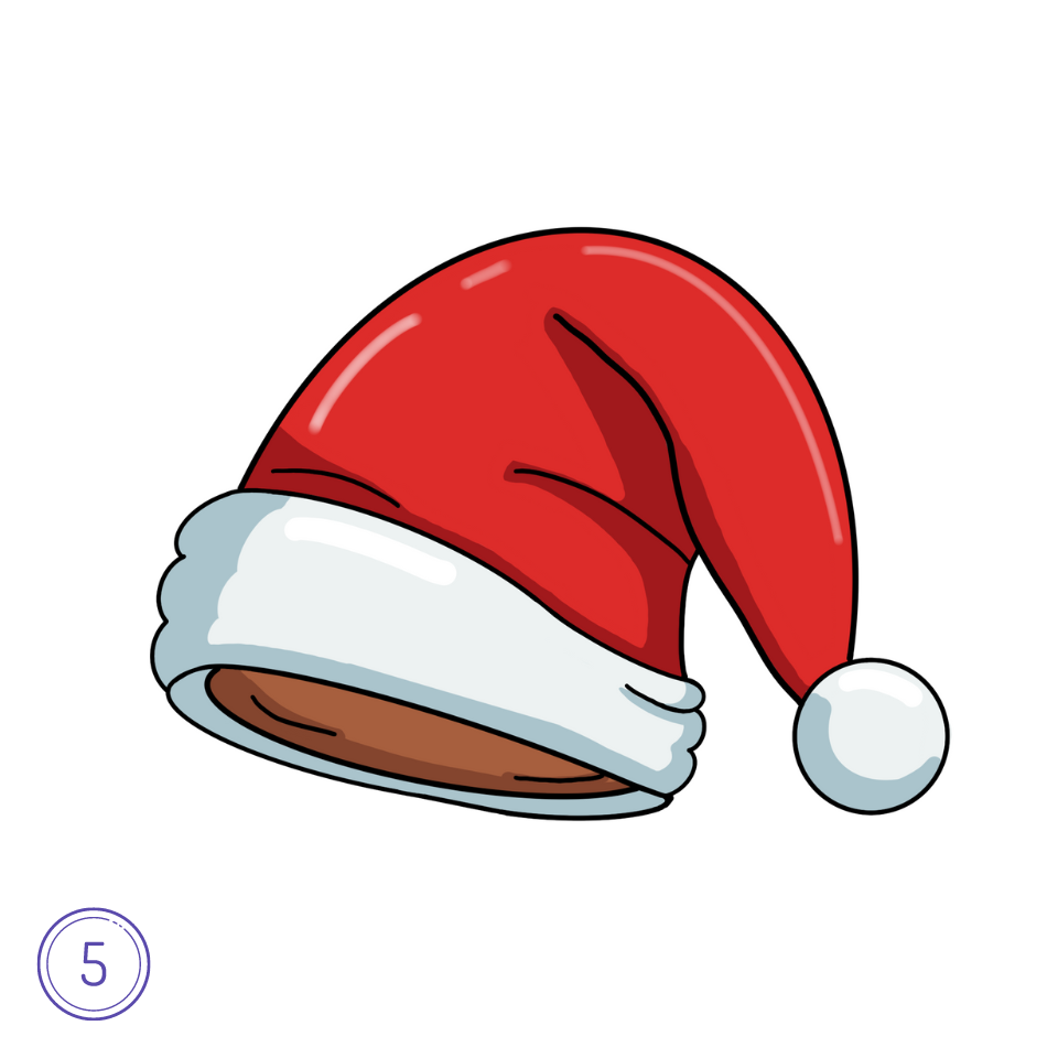 How to Draw a Santa Hat Step 5