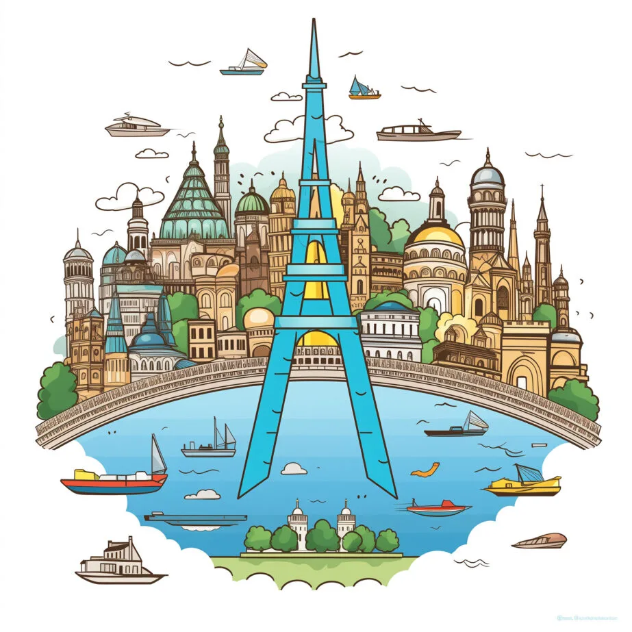 Around The World Colouring Pages 2