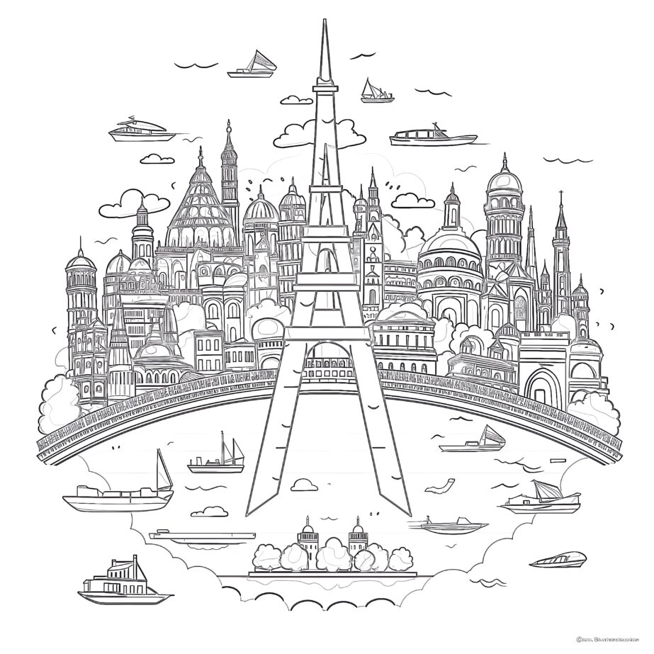 Around The World Colouring Pages