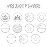 Asian Flags Coloring Pages