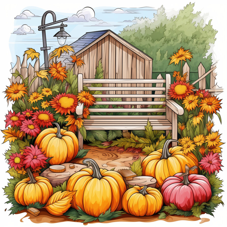 Autumn Coloring Page 2