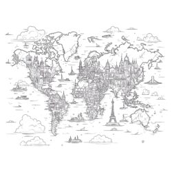 Countries Of The World Coloring Page - Printable Coloring page