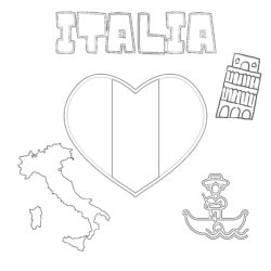 Country Flags For Coloring Page - Printable Coloring page