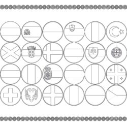 European Flags Coloring Pages - Printable Coloring page