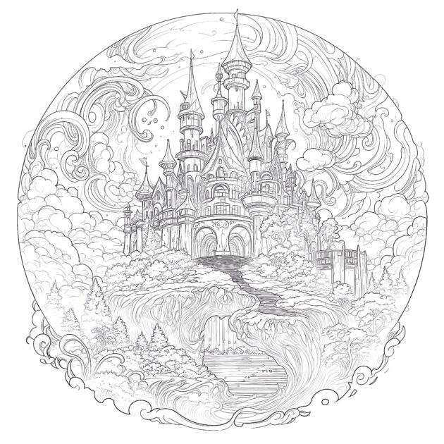 Fantasy Colouring Pages For Adults Coloring Pages Mimi Panda