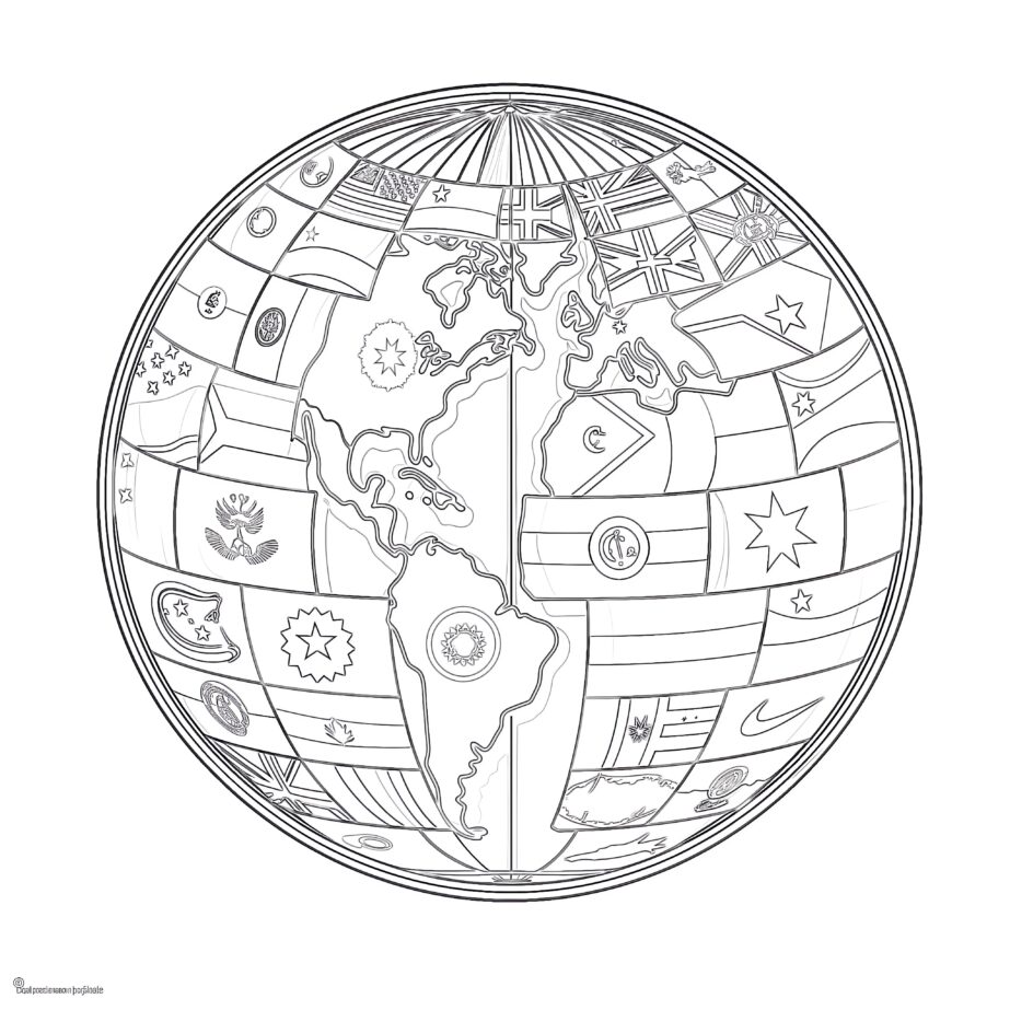 Flag Of The World Coloring Pages